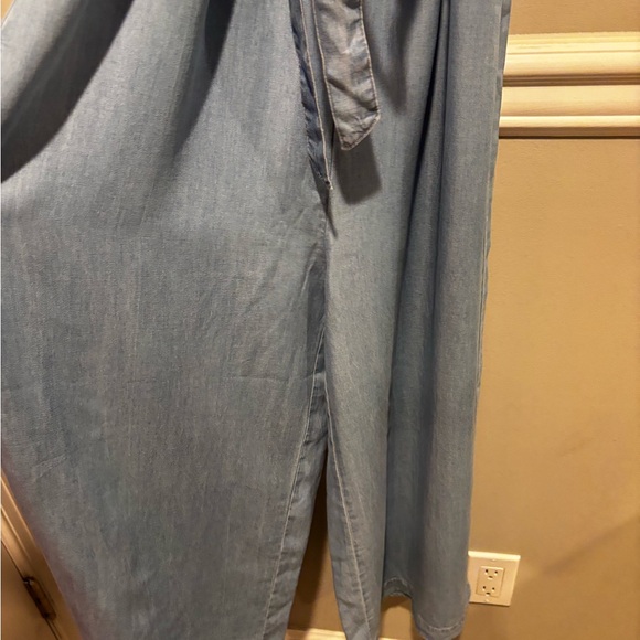 Women's Blue Sleeveless Jumpsuit with Belt Size Medium NWT - Picture 4 of 12